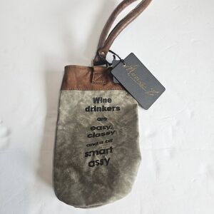 NWT Mona B Recycled Canvas Wine Bag